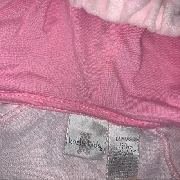 Girl’s 12M KOALA KIDS Pleated Skirt + Pink Velour Fairy Princess Hooded Jacket - Picture 3 of 16